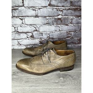 MAGNANNI Gray Leather Brogue Wingtip Derby Lace Dress Shoes Men’s Sz 11M US/44EU